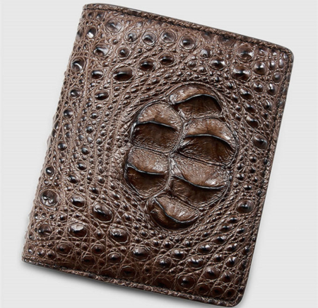 Fashion Bifold Genuine Crocodile Wallet-Brown