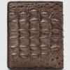 Fashion Bifold Genuine Crocodile Wallet-Brown-Bottom