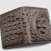 Fashion Bifold Genuine Crocodile Wallet-Brown-Face
