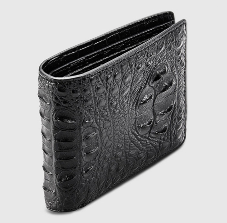 Fashion Bifold Genuine Crocodile Wallet-Side