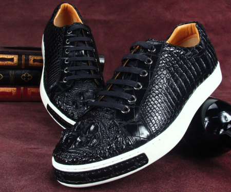 Fashion Genuine Crocodile Leather Shoes-Exhibition