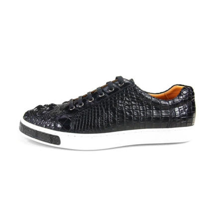 Fashion Genuine Crocodile Leather Shoes-Side