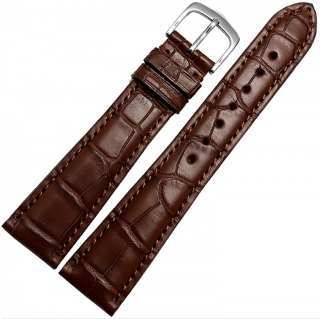 Genuine Alligator Leather Watch Strap, Classic Alligator Apple Watch Strap-Brown