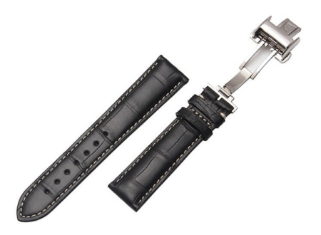 Genuine Alligator Watch Strap With Butterfly Buckle, Alligator Apple Watch Band-Details