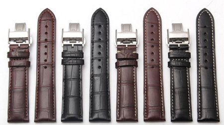 Genuine Alligator Watch Strap With Butterfly Buckle, Alligator Apple Watch Band-Exhibition