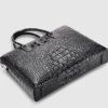 Genuine Back Crocodile Bag,Crocodile Business Bag for Men-Bottom