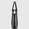 Genuine Back Crocodile Briefcase,Crocodile Business Bag for Men-Side