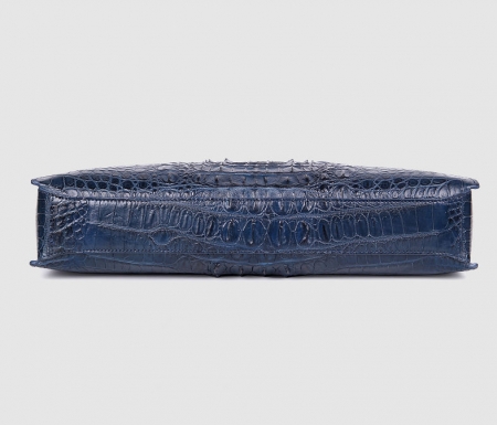 Genuine Crocodile Briefcase, Crocodile Business Bag for Men-Blue-Bottom