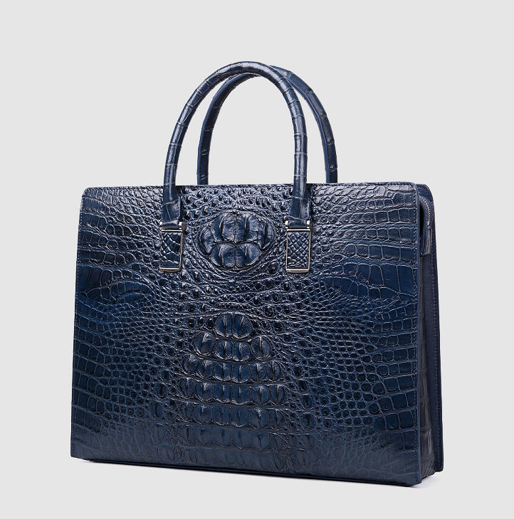 Proenza Schouler Crocodile-effect Pipe Tote Bag in Blue | Lyst