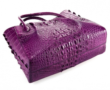 Genuine Crocodile Leather Handbag, Crocodile Leather City Bag-Bottom