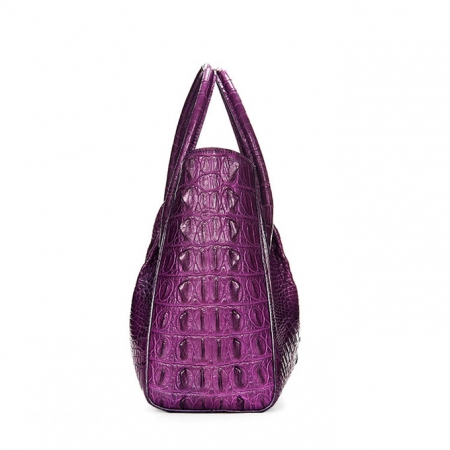 Genuine Crocodile Leather Handbag, Crocodile Leather City Bag-Side