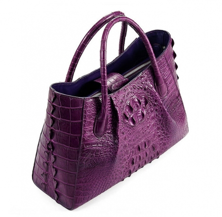 Genuine Crocodile Leather Handbag, Crocodile Leather City Bag-Top