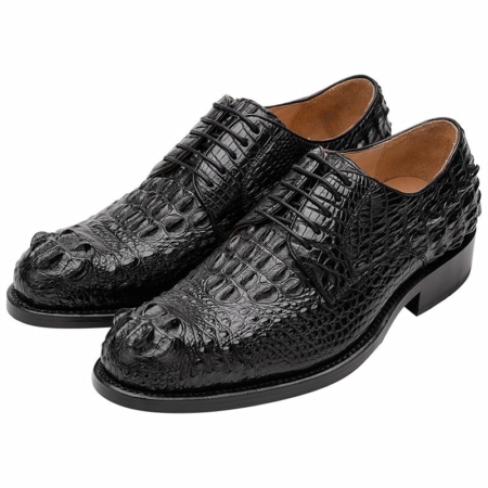 Genuine Crocodile Leather Shoes-Black