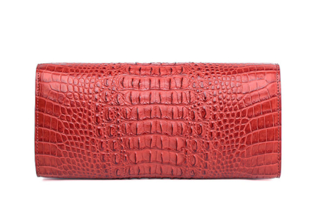 Genuine Crocodile Purse, Crocodile Clutch Bag-Back