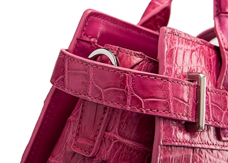 Genuine Crocodile Leather Handbag, Ladies Crocodile Leather Crossbody Bag-Detail