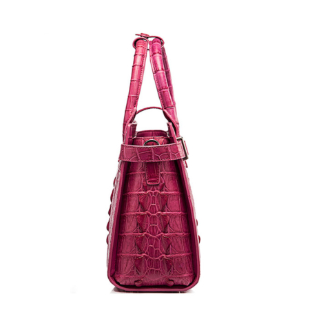 Genuine Crocodile Leather Handbag, Ladies Crocodile Leather Crossbody Bag-Side