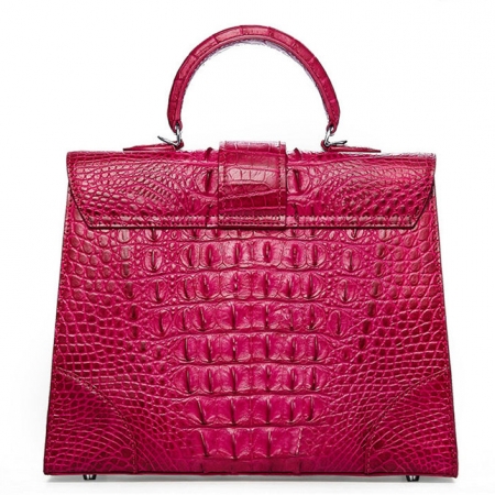 Genuine Crocodile Leather Handbag, Shoulder Bag, Crossbody Bag for Women-Back