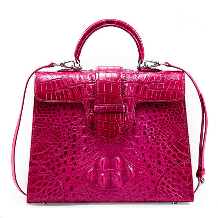 Women Ladies Crocodile Embossed Leather Shoulder Bags - China