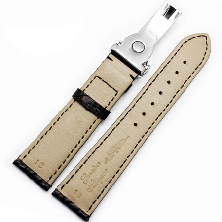 Handmade Genuine Alligator Leather Watch Band-Back