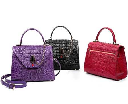 Ladies Evening Crocodile Handbag-Exhibition