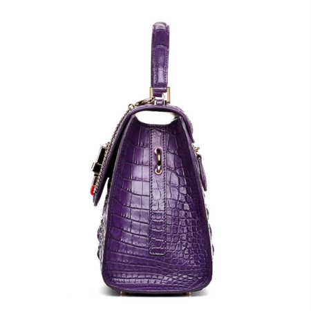 Ladies Evening Crocodile Handbag-Side