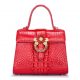 Ladies Fashion Crocodile Top-Handle Handbag Purse Crossbody Bag