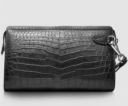 Large Genuine Alligator Wallet, Men’s Alligator Clutch Wallet-Back