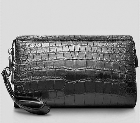 Large Genuine Alligator Wallet, Men’s Alligator Clutch Wallet-Front