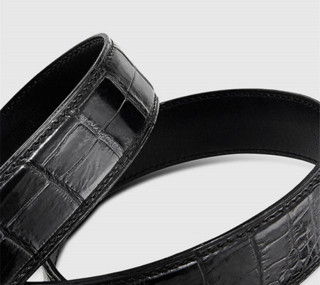 Luxury Automatic Buckle Alligator Belt-1