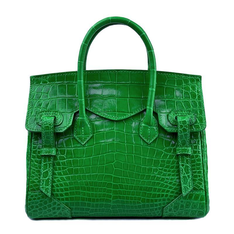 Luxury Genuine Alligator Handbags-Green