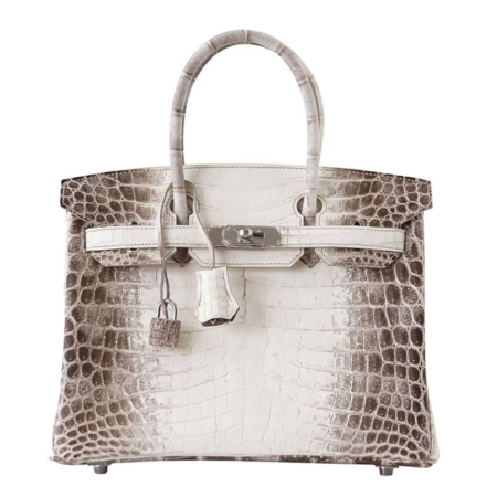 Luxury Genuine Alligator Leather Handbag-White