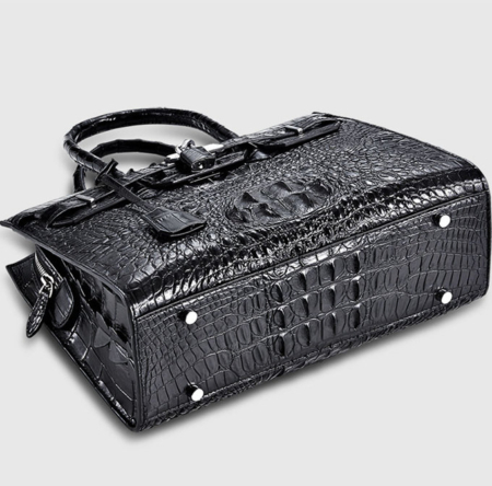 Luxury Genuine Crocodile Handbag for Women-Bottom