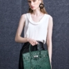 Luxury Genuine Crocodile Handbag for Women-Green-Display