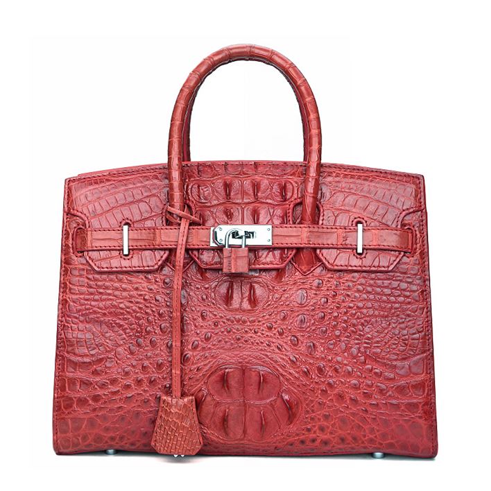 Women's Genuine Crocodile Skin Leather Handbag