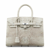 Luxury Genuine Crocodile Handbag for Women-White