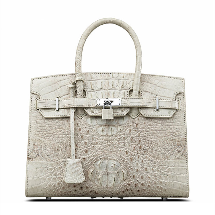 Ivory Crocodile Sandra Purse