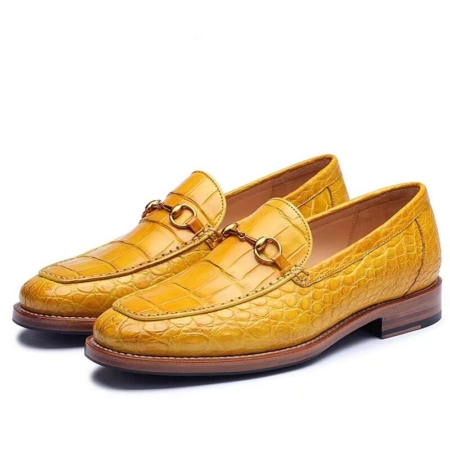 Men's Alligator Slip-On Loafer-Tan