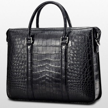 Polare 21 Crocodile Pattern Cowhide Leather Weekender Travel Overnigh