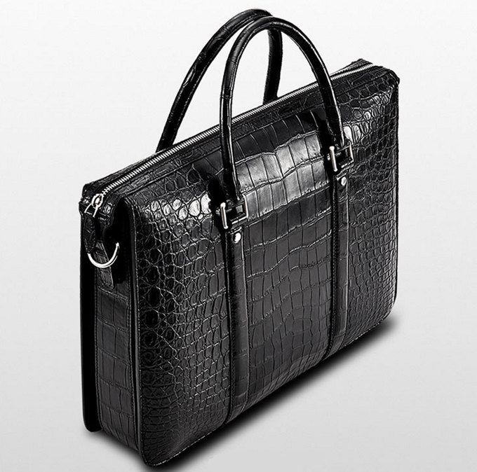 Men's Fashion Alligator Bag, Luxury Alligator Business Briefcase for Men