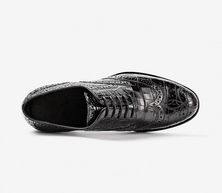 Men's Genuine Alligator Leather Oxford Business Dress Shoes-Upper