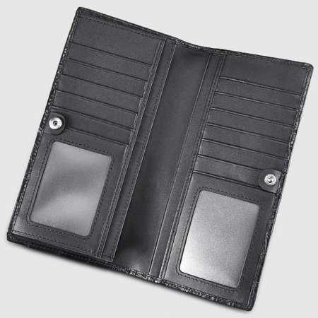 Mens Genuine Crocodile Wallet-Inside