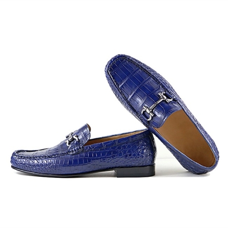 Men’s Alligator Slip-On Loafer-Blue-2