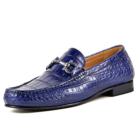 Men’s Alligator Slip-On Loafer-Blue