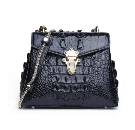 Stylish Alligator Evening Purse-Black