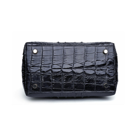 Stylish Alligator Evening Purse-Black-Bottom