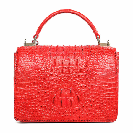 Stylish Crocodile Crossbody Handbag-Back