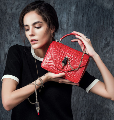 Stylish Crocodile Crossbody Handbag-Exhibition