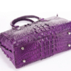 Stylish Crocodile Handbag, Crocodile Tote-Purple-Bottom