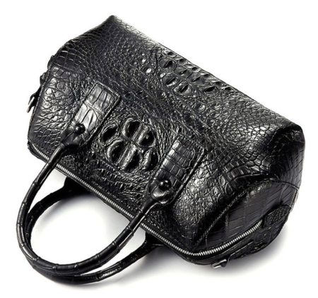 Stylish Crocodile Skin Barrel Bag-1