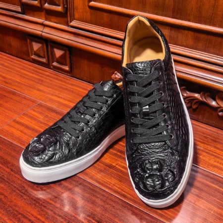 Stylish Genuine Crocodile Leather Sneakers for Men